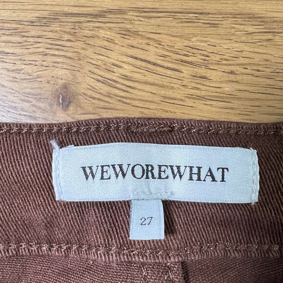 WeWoreWhat Womens Coasted‎ Icon Jeans Cacao Size 27 Straight Leg Preppy Academia - Picture 4 of 9